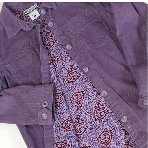 Columbia Lavender Corduroy Floral Lined 